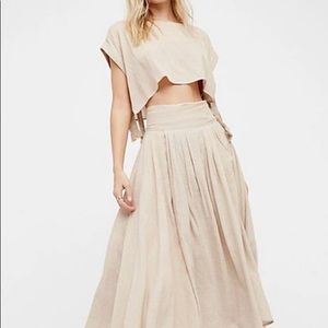 Free people long skirt and crop top